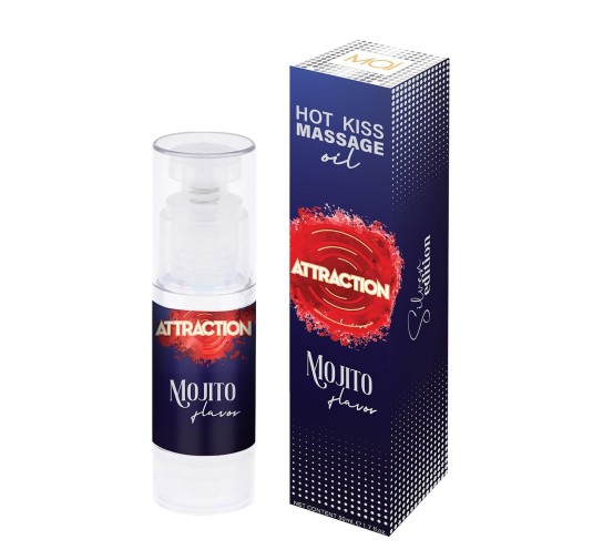 Żel jadalny do masażu Hot Kiss Smak Mojito 50ML